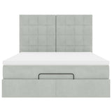 Struttura Letto Pouf con Materassi 140x190 cm Velluto