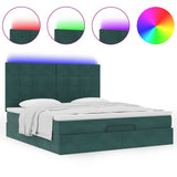 Struttura Letto Pouf con Materassi 180x200 cm Velluto