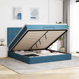 Struttura Letto Pouf con Materassi 180x200 cm Velluto