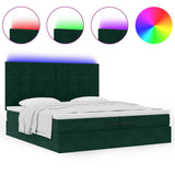 Struttura Letto Pouf con Materassi 200x200 cm Velluto