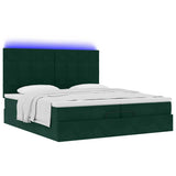 Struttura Letto Pouf con Materassi 200x200 cm Velluto