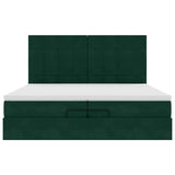 Struttura Letto Pouf con Materassi 200x200 cm Velluto