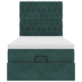 Struttura Letto Pouf con Materassi 90x200 cm in Velluto