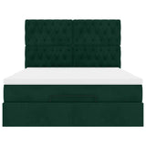 Struttura Letto Pouf con Materassi 140x200 cm in Velluto