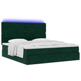 Struttura Letto Pouf con Materassi 160x200 cm Velluto