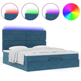 Struttura Letto Pouf con Materassi 160x200 cm Velluto