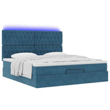 Struttura Letto Pouf con Materassi 160x200 cm Velluto