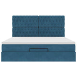 Struttura Letto Pouf con Materassi 160x200 cm Velluto