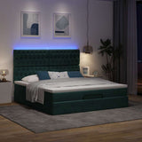 Struttura Letto Pouf con Materassi 180x200 cm Velluto