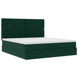 Struttura Letto Pouf con Materassi 180x200 cm Velluto