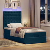 Struttura Letto Pouf con Materassi 80x200 cm Velluto