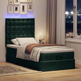Struttura Letto Pouf con Materassi 90x190 cm in Velluto