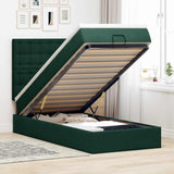 Struttura Letto Pouf con Materassi 90x190 cm in Velluto