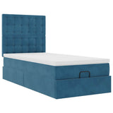 Struttura Letto Pouf con Materassi 90x190 cm in Velluto