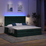 Struttura Letto Pouf con Materassi 180x200 cm Velluto