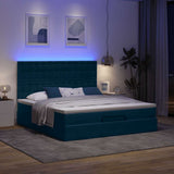 Struttura Letto Pouf con Materassi 180x200 cm Velluto
