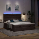 Struttura Letto Pouf con Materassi 160x200 cm in Tessuto