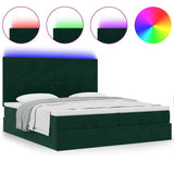 Struttura Letto Pouf con Materassi 200x200 cm Velluto