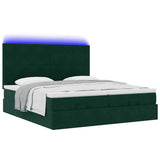 Struttura Letto Pouf con Materassi 200x200 cm Velluto