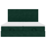 Struttura Letto Pouf con Materassi 200x200 cm Velluto