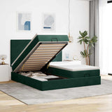 Struttura Letto Pouf con Materassi 200x200 cm Velluto