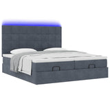 Struttura Letto Pouf con Materassi 160x200 cm in Velluto