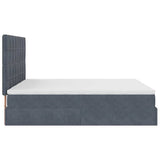 Struttura Letto Pouf con Materassi 160x200 cm in Velluto