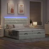 Struttura Letto Pouf con Materassi 160x200 cm in Velluto