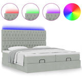 Struttura Letto Pouf con Materassi 160x200 cm in Velluto