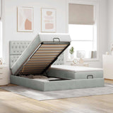 Struttura Letto Pouf con Materassi 160x200 cm in Velluto