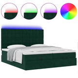 Struttura Letto Pouf con Materassi 200x200 cm Velluto