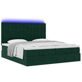 Struttura Letto Pouf con Materassi 200x200 cm Velluto