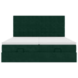 Struttura Letto Pouf con Materassi 200x200 cm Velluto
