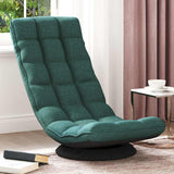 Sedia da Terra Girevole Verde Scuro 70x51x79 cm in Tessuto