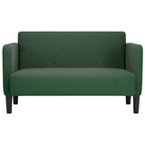 Divano Divanetto Verde Scuro 109cm Tessuto di Velluto a Coste
