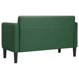 Divano Divanetto Verde Scuro 109cm Tessuto di Velluto a Coste