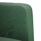 Divano Divanetto Verde Scuro 109cm Tessuto di Velluto a Coste