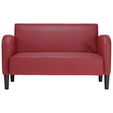 Divano Divanetto Rosso Vino 110 cm in Similpelle