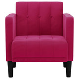 Divano Sedia con Braccioli Rosso Vino 53 cm in Velluto