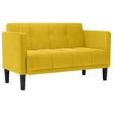 Divano Divanetto Giallo 111 cm in Velluto