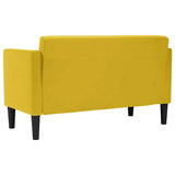 Divano Divanetto Giallo 111 cm in Velluto