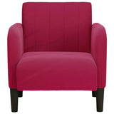 Divano Sedia con Braccioli Rosso Vino 54 cm in Velluto