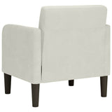 Divano Sedia con Braccioli Crema 54 cm in Velluto