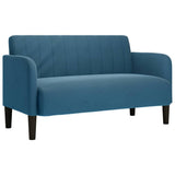 Divano Divanetto Blu 109 cm in Velluto