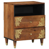 Armadio da Notte con cassetto Marrone miele 50 x 33 x 62 cm