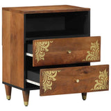 Armadio da Notte con cassetto Marrone miele 50 x 33 x 62 cm