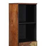Mobile da Bagno con cassetto marrone ambrato 38 x 33 x 160 cm