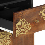 Mobile da Bagno con cassetto marrone ambrato 38 x 33 x 160 cm