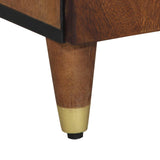 Mobile da Bagno con cassetto marrone ambrato 38 x 33 x 160 cm