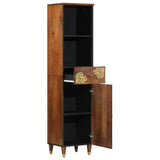 Mobile da Bagno con cassetto marrone ambrato 38 x 33 x 160 cm